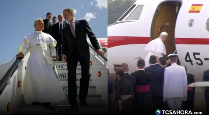 El rey Felipe VI le prestó su avión al papa para que regresara a Roma