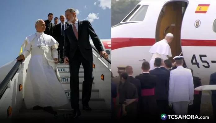 El rey Felipe VI le prestó su avión al papa para que regresara a Roma