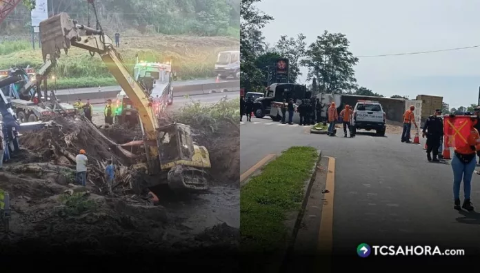 Retiro de maquinaria y accidente complicaron tránsito en occidente