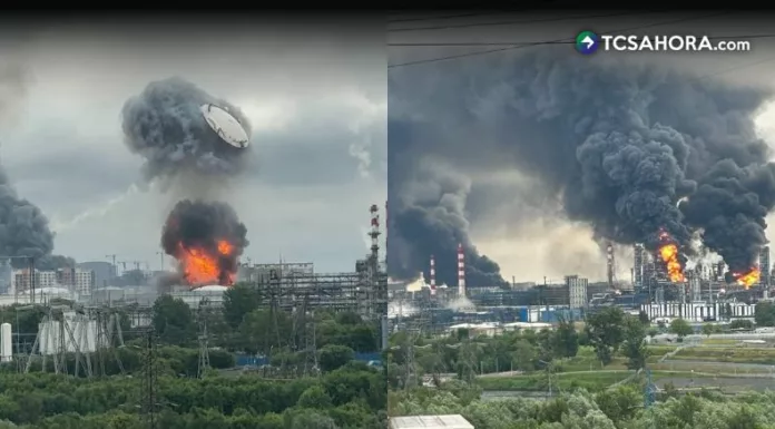Ataque masivo de Ucrania alcanza refinería en Moscú