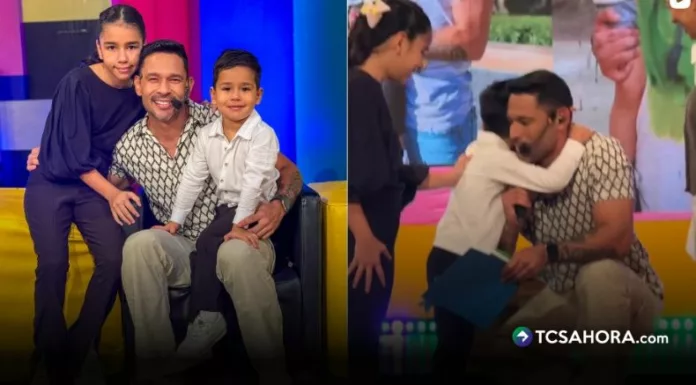 Alex Carranza vivió un momento especial en “Llévatelo” cuando su esposa e hijos llegaron al set con un mensaje y un regalo preparado en secreto.