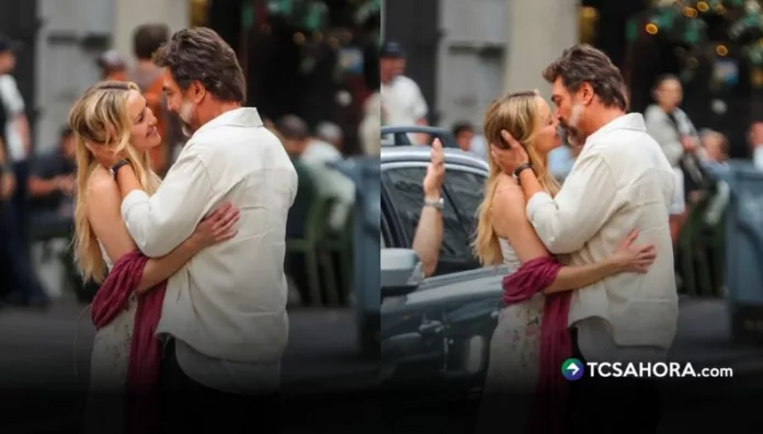 Javier Bardem y Kate Hudson grabaron una escena de beso de película en Manhattan. Las imágenes muestran parte de su nueva comedia romántica.