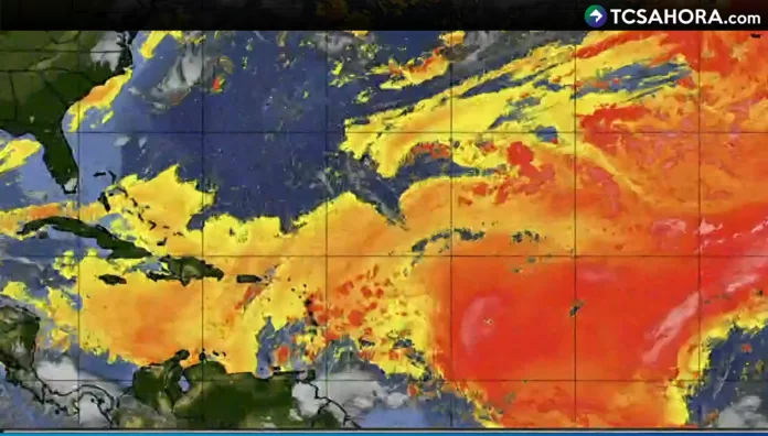 Hoy se tendrán lluvias esporádicas, pero comienza a ser mucho más marcada la presencia del polvo del Sahara sobre nuestro país.