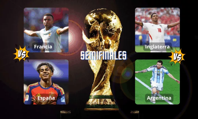 Por tercera vez en la historia, cuatro países que ya fueron campeones mundiales están en semifinales en busca de otra copa para sus vitrinas