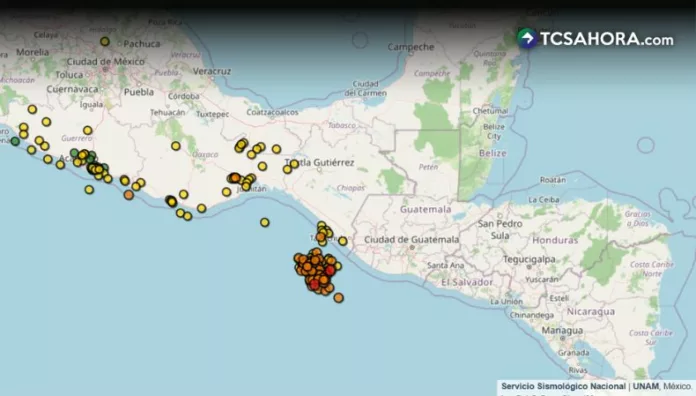 México registra 544 réplicas de fuerte sismo frente a Chiapas