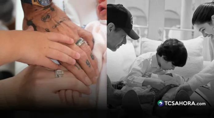 Marc Anthony y Nadia Ferreira presentaron a su hija en dos fotos familiares. Además, revelaron el nombre que tendrá la niña.