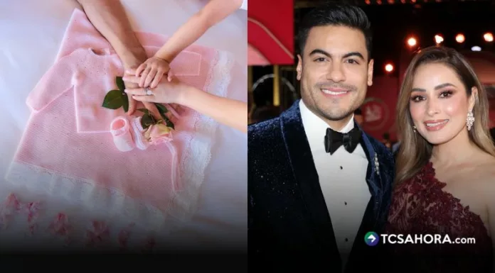 Carlos Rivera compartió una foto con Cynthia Rodríguez y León para anunciar que esperan una niña; la imagen reveló el nombre que eligieron ambos para ella.