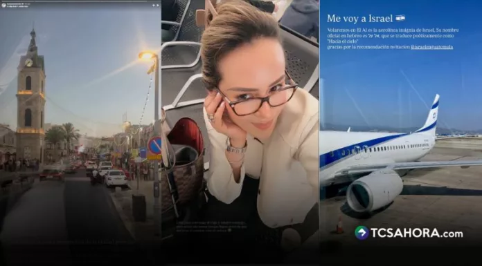Luciana Sandoval documentó su llegada a Israel y compartió imágenes del vuelo, el atardecer en Tel Aviv y los contrastes que encontró en la ciudad.