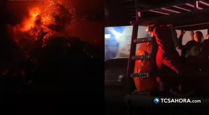 La erupción del volcán de Fuego obligó a evacuar a unas 85 familias, cerrar una carretera cercana y suspender clases en zonas bajo riesgo.