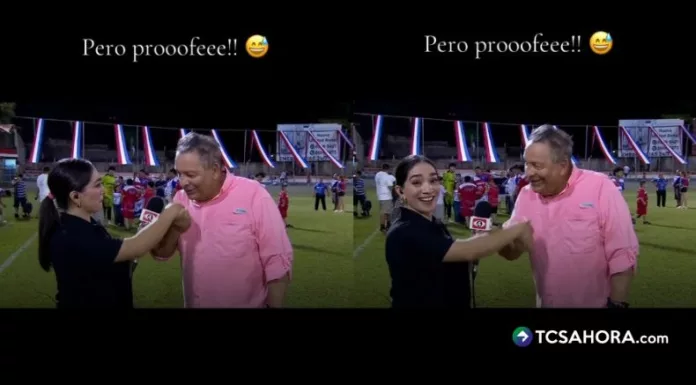 Esmeralda Ayala compartió el momento que vivió con el técnico de Firpo, Marvin Solano, después del partido ante Limeño.