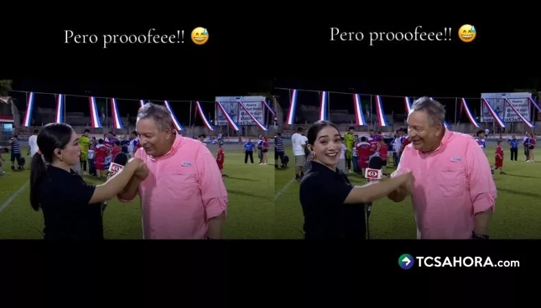 Esmeralda Ayala compartió el momento que vivió con el técnico de Firpo, Marvin Solano, después del partido ante Limeño.