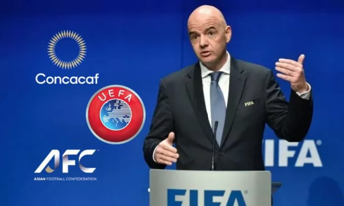 UEFA, CONCACAF y Confederación Asiática firman una carta en la que acusan al presidente de la FIFA, Gianni Infantino, de ponerse por encima del colectivo