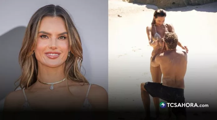 Alessandra Ambrosio confirmó que se casará con Buck Palmer tras una pedida frente al mar en Indonesia, entre pétalos, arena, sol y una declaración de amor.