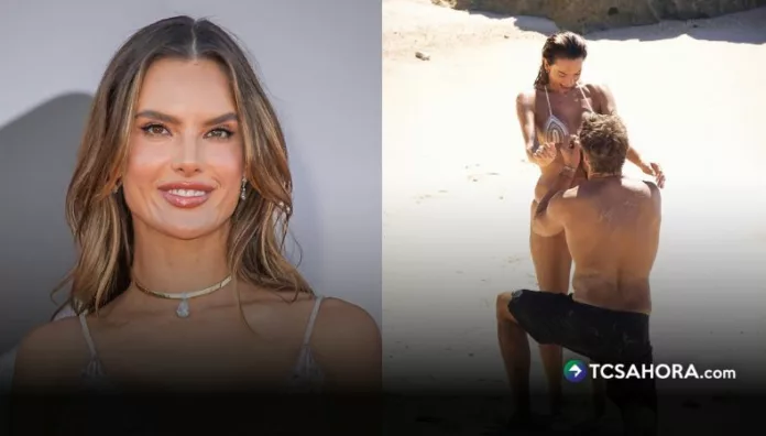 Alessandra Ambrosio confirmó que se casará con Buck Palmer tras una pedida frente al mar en Indonesia, entre pétalos, arena, sol y una declaración de amor.