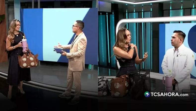 Una dinámica sobre el peso que carga diariamente llevó a Luciana Sandoval a contar que sufrió una rectificación cervical tras un accidente de tránsito y que también tiene una lesión en un hombro.