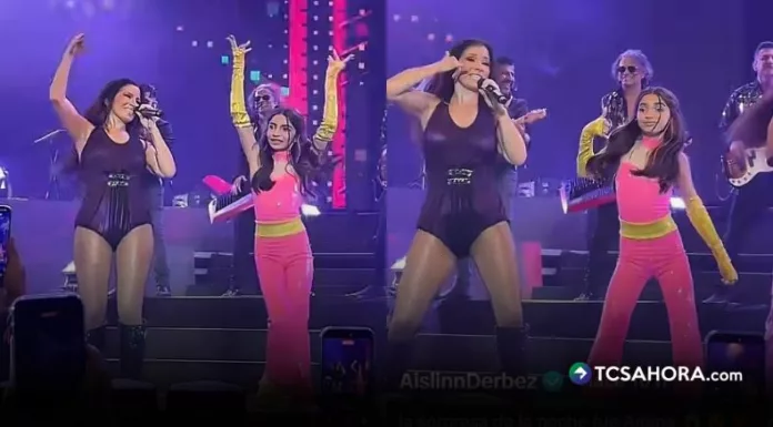 Aitana Derbez debutó como bailarina junto a Alessandra Rosaldo durante “Dónde están”, en el concierto de Sentidos Opuestos en el Auditorio Nacional de México.