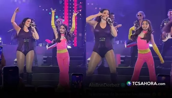 Aitana Derbez debutó como bailarina junto a Alessandra Rosaldo durante “Dónde están”, en el concierto de Sentidos Opuestos en el Auditorio Nacional de México.