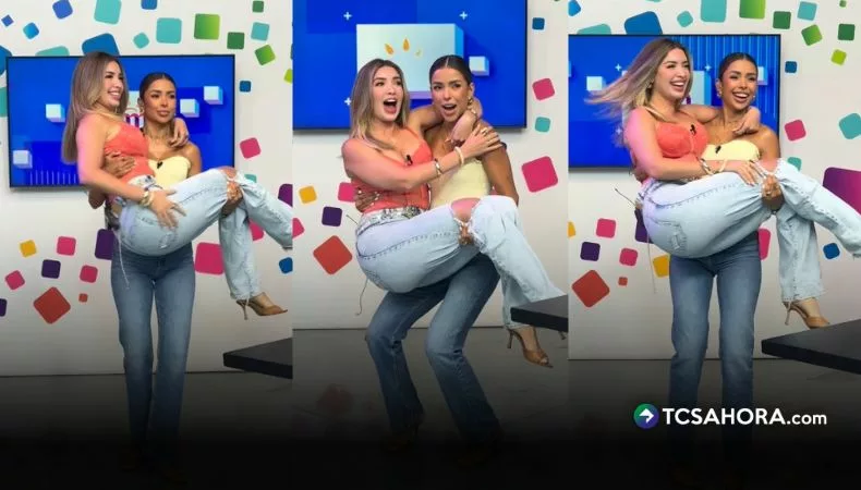 Tras las dudas que generó la fotografía con Larissa Graniello, Ale Retana volvió a cargarla en “Viva la Mañana” y hasta hizo sentadillas con ella en brazos.