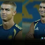 Cristiano Ronaldo reacciona ante saludos tras su boda con Georgina