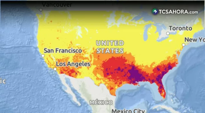 Persiste calor peligroso en el sureste de Estados Unidos