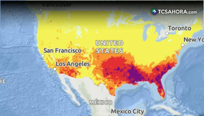 Persiste calor peligroso en el sureste de Estados Unidos