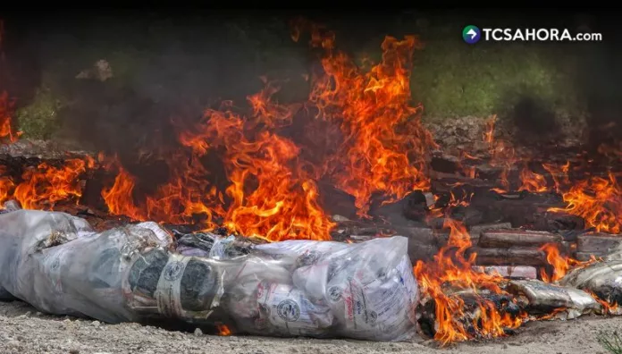 Destruyen 1.3 toneladas de droga incautada por la Marina Nacional