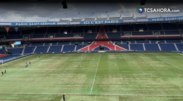 El césped del Parque de los Príncipes del PSG se encuentra en mal estado debido a la ola de calor que azotó en Francia.