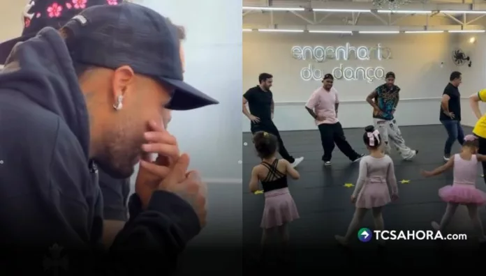 El futbolista brasileño acompañó a su hija durante una presentación de ballet y tuvo una particular reacción al verla bailar.