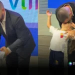 ¡De cabeza! Mario Sibrián y su hija recrean beso de Spider-Man