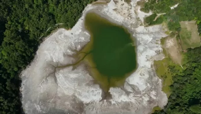 Reduce nivel de agua de la Laguna de Alegría