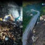 Así avanzan los trabajos tras voladura de roca en Los Chorros