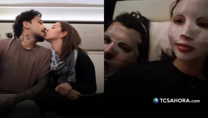 Ángela Aguilar compartió un video desde un avión, en el que muestra su rutina de skincare junto a Christian Nodal y escenas de su estancia en Villanueva, Zacatecas.