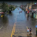 Lluvias torrenciales e inundaciones en China por tifón