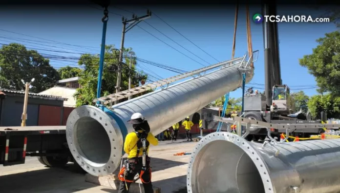 Cierre en calle Zacamil por instalación de torre de aerocable