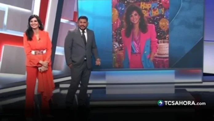 La presentadora descubrió al aire que ya formaba parte del trend ochentero y reaccionó con humor ante su particular viaje en el tiempo.