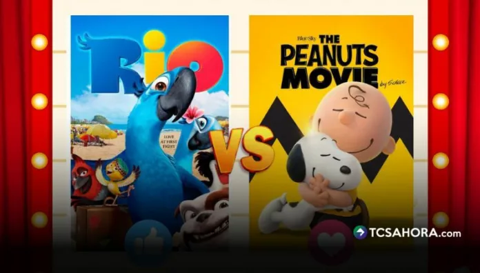 Río y The Peanuts Movie compiten en el Versus de Canal 6. El público podrá votar por su favorita para verla este sábado 19 de septiembre.