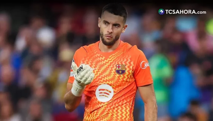 Joan García salió lesionado en el medio tiempo del encuentro del miércoles entre el Barcelona y el Racing.