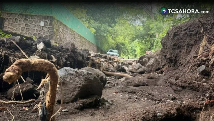 Lluvias dejan daños en calles de cantones de San Miguel