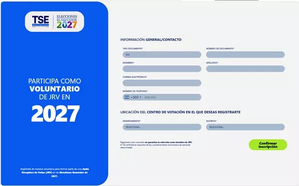 TSE llama a inscripción de voluntarios para Juntas Receptoras de Votos