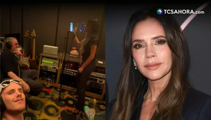 Victoria Beckham apareció frente a un micrófono. Una frase de su hijo abrió preguntas sobre un posible regreso a la música.