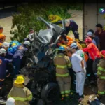 Aparatoso accidente múltiple deja una persona fallecida