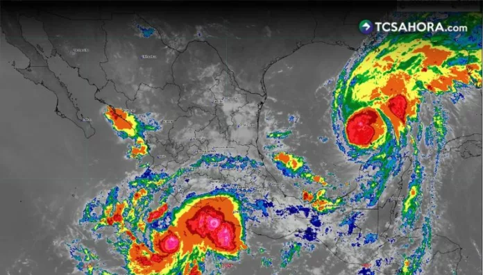 México en vigilancia por huracán Isaías y tormenta Simón
