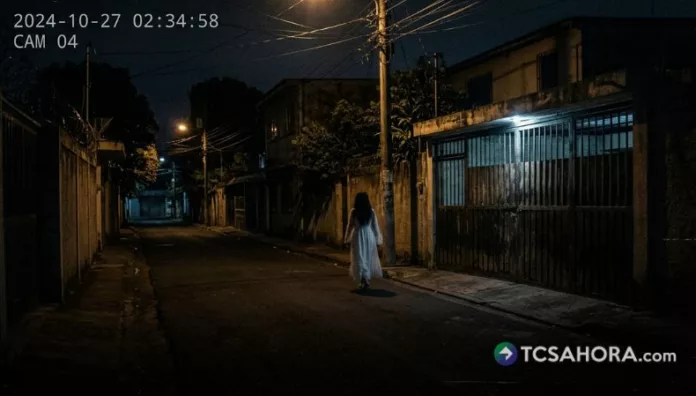 Vigilantes de seguridad aseguran haber visto una mujer de blanco durante la madrugada. El misterio quedó registrado en sus relatos.