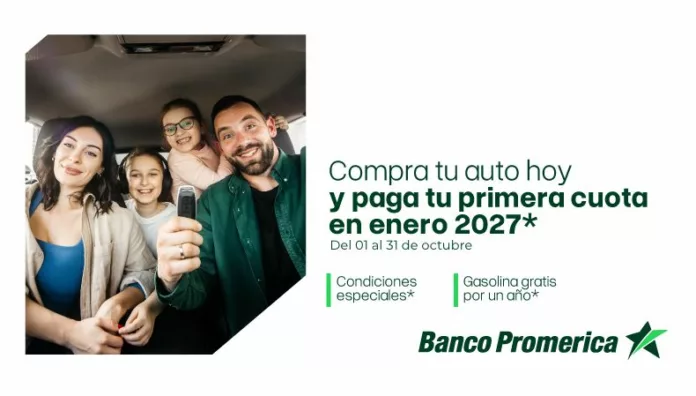 Banco Promerica presenta su AutoFest 2026 con primera cuota hasta enero de 2027 y gasolina gratis por un año.