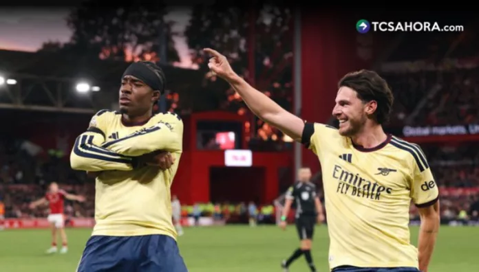 El Arsenal derrotó de visitante al Nottingham Forest y se mantiene a tres puntos del líder Manchester City,
