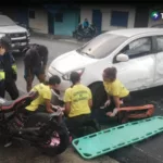 Motociclista y peatón lesionados en accidentes ocurridos esta mañana