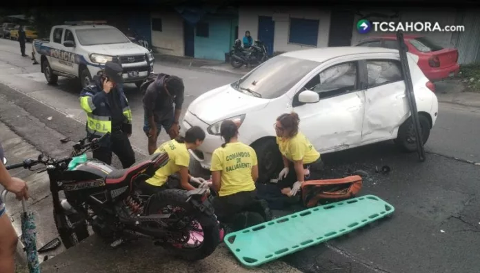 Motociclista y peatón lesionados en accidentes ocurridos esta mañana