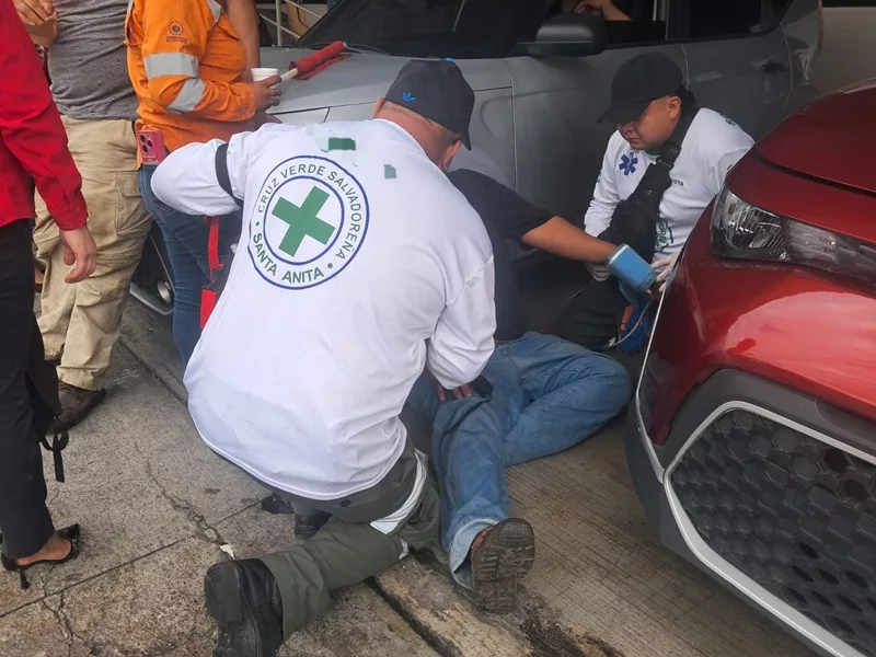 Camión de carga derriba postes en bulevar Los Próceres