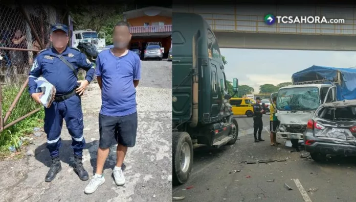 PNC detiene a conductor de cabezal que causó accidente múltiple