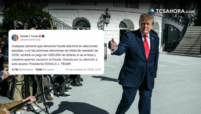 Trump ofrece un millón de dólares a quienes denuncien fraude electoral